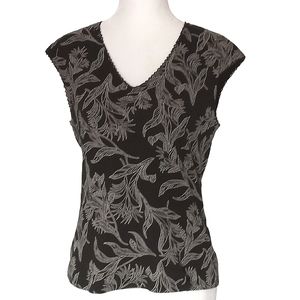 Evan Picone Petite Floral Blouse Top